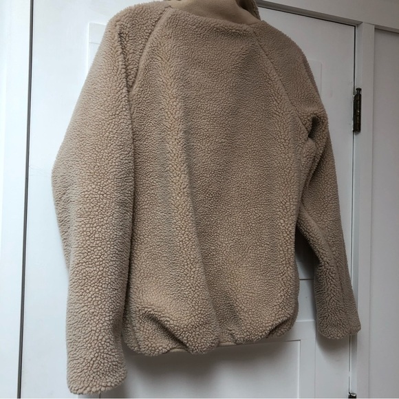 John Galt Sherpa shearling fleece teddy bear jacket lined multi pocket M/L - Picture 6 of 9